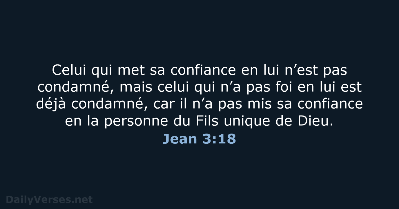 Jean 3:18 - BDS