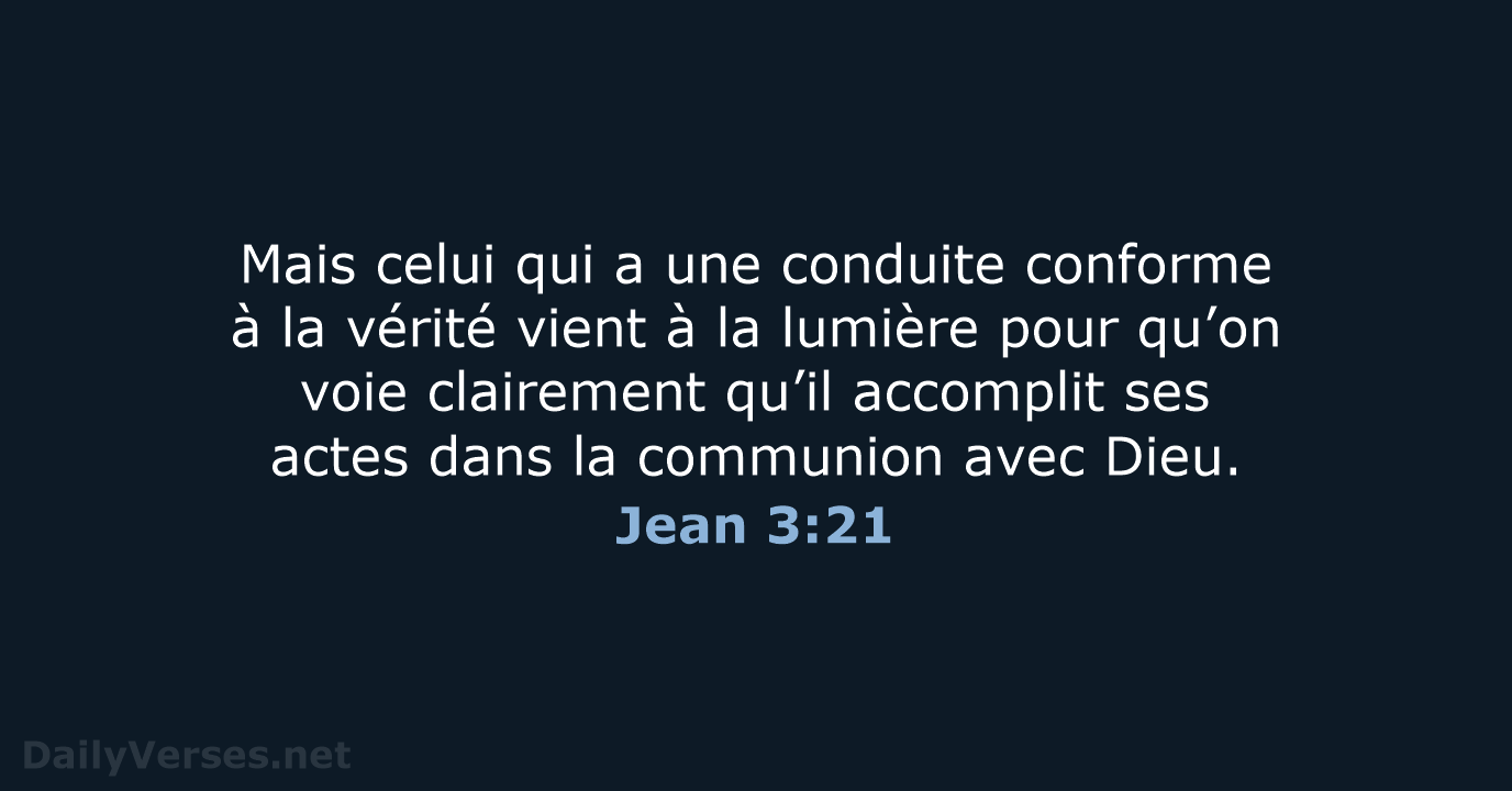 Jean 3:21 - BDS