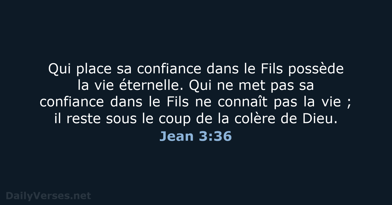Jean 3:36 - BDS