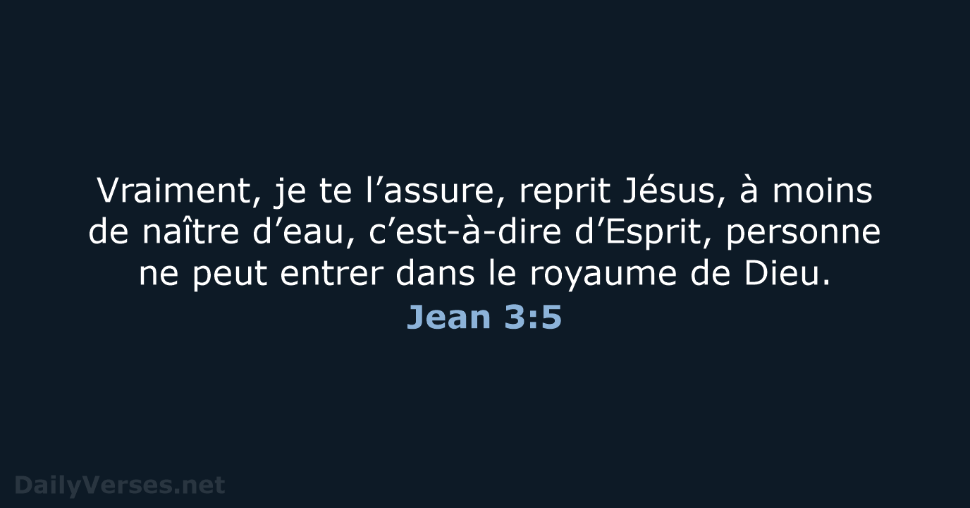 Jean 3:5 - BDS