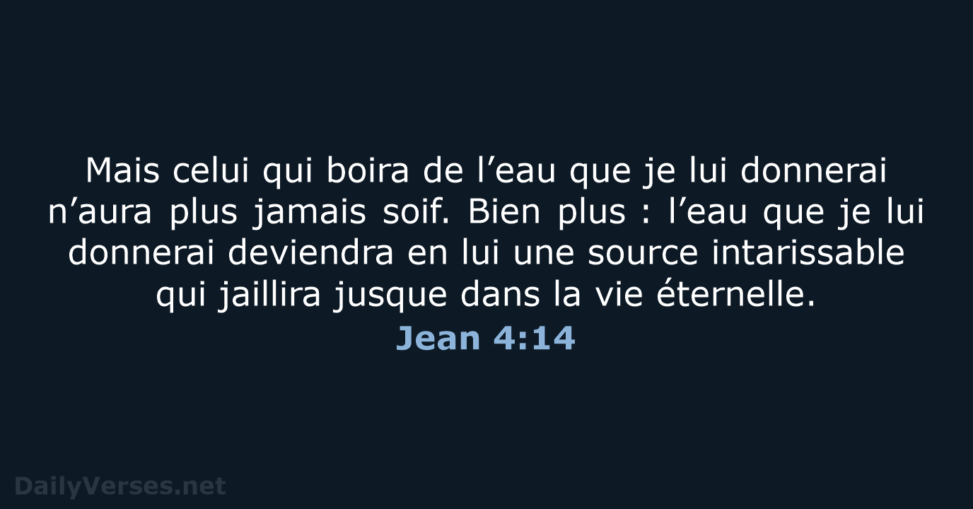Jean 4:14 - BDS