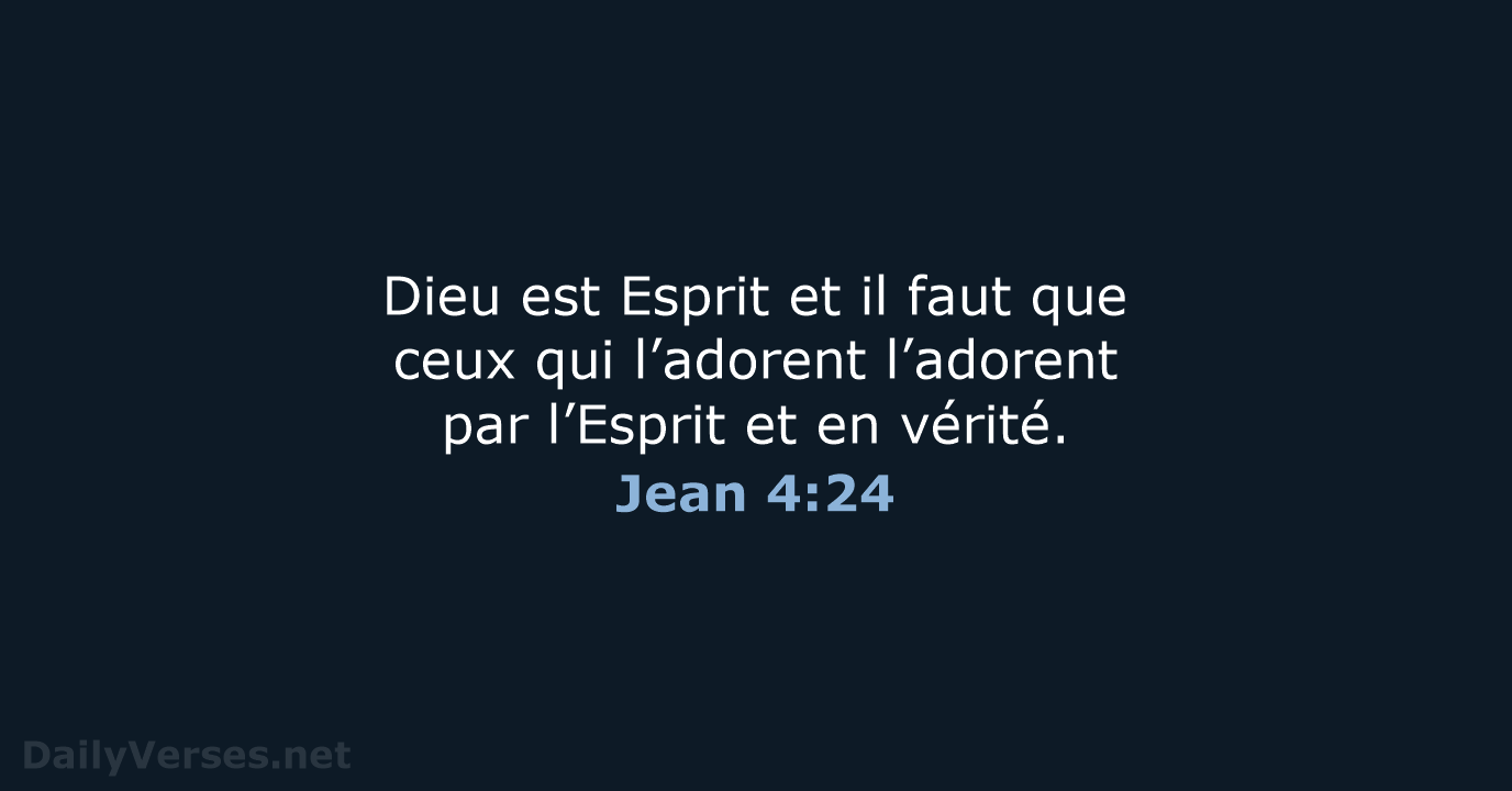 Jean 4:24 - BDS