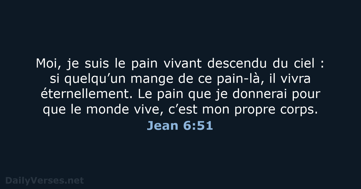 Jean 6:51 - BDS