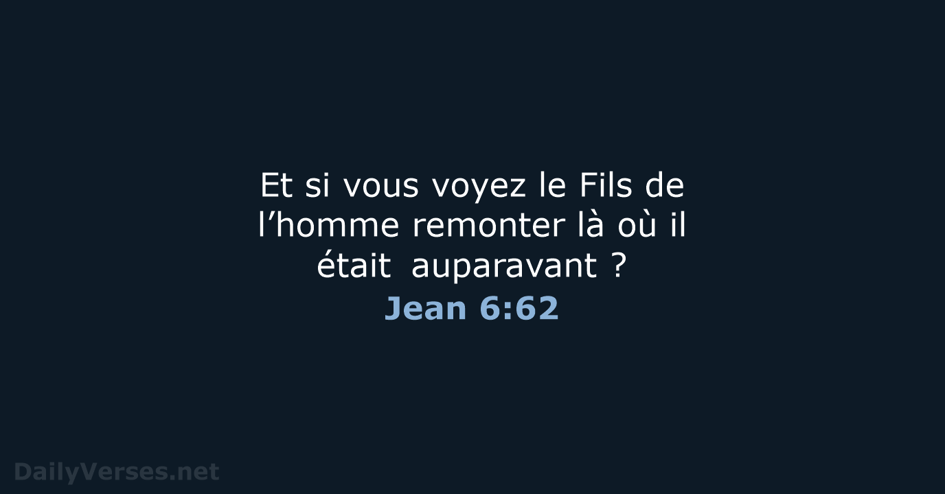 Jean 6:62 - BDS