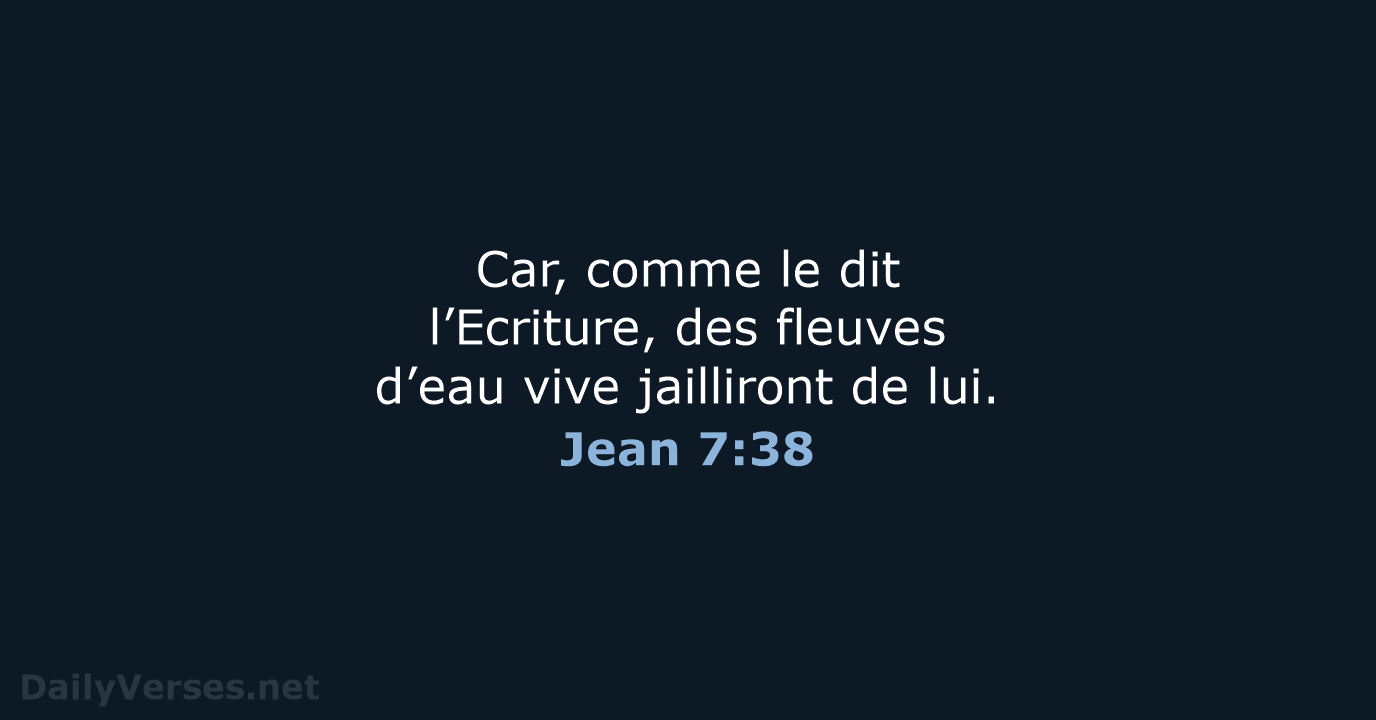 Jean 7:38 - BDS
