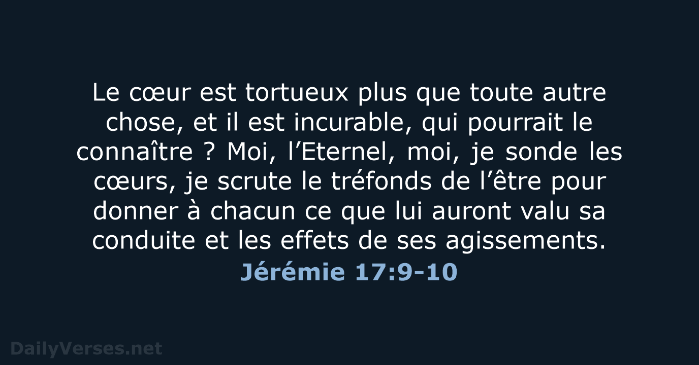 Jérémie 17:9-10 - BDS