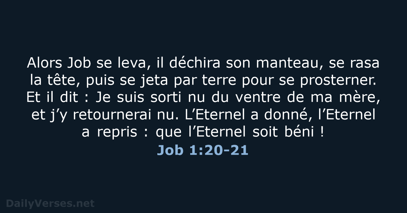 Job 1:20-21 - BDS