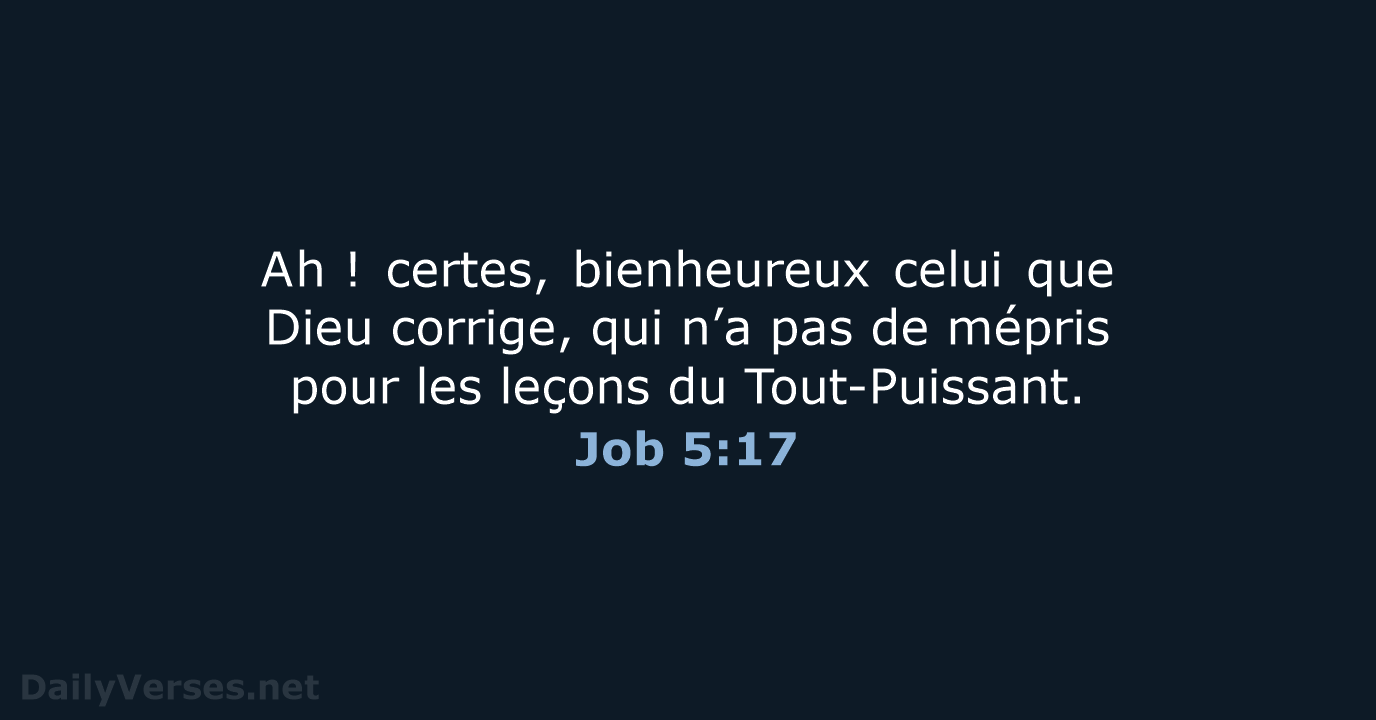 Job 5:17 - BDS