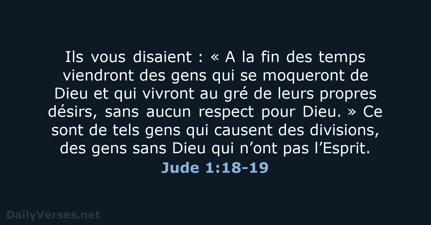 Jude 1:18-19 - BDS