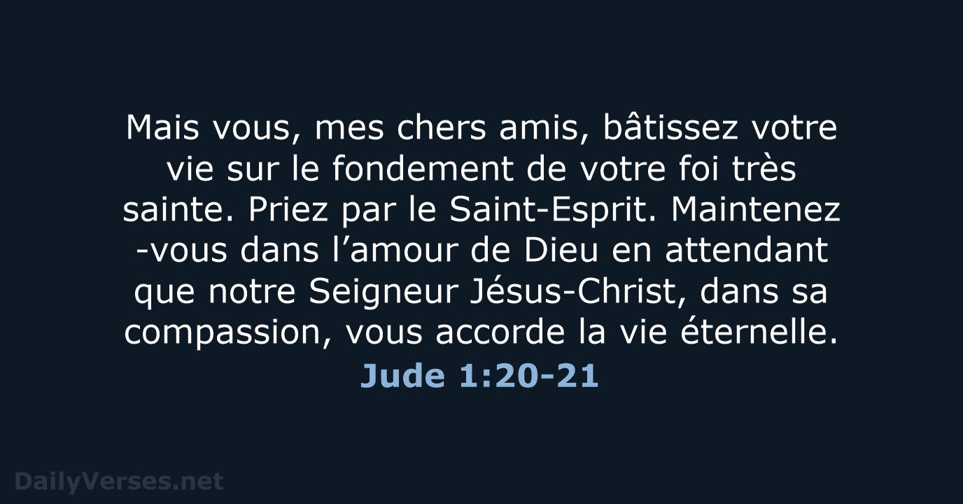 Jude 1:20-21 - BDS