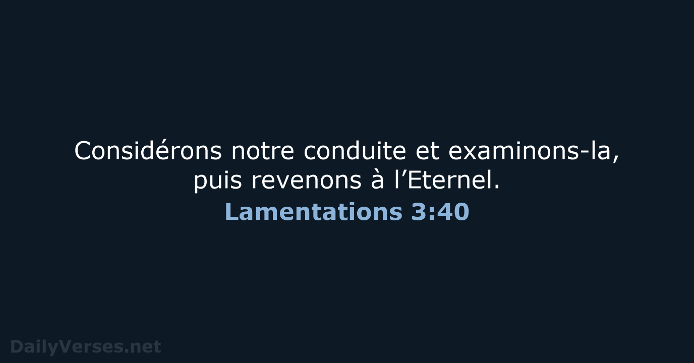 Lamentations 3:40 - BDS