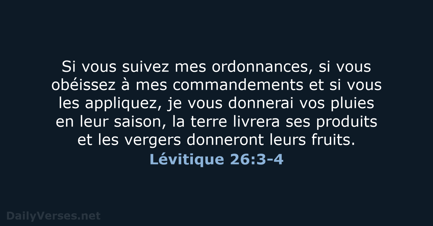 Lévitique 26:3-4 - BDS