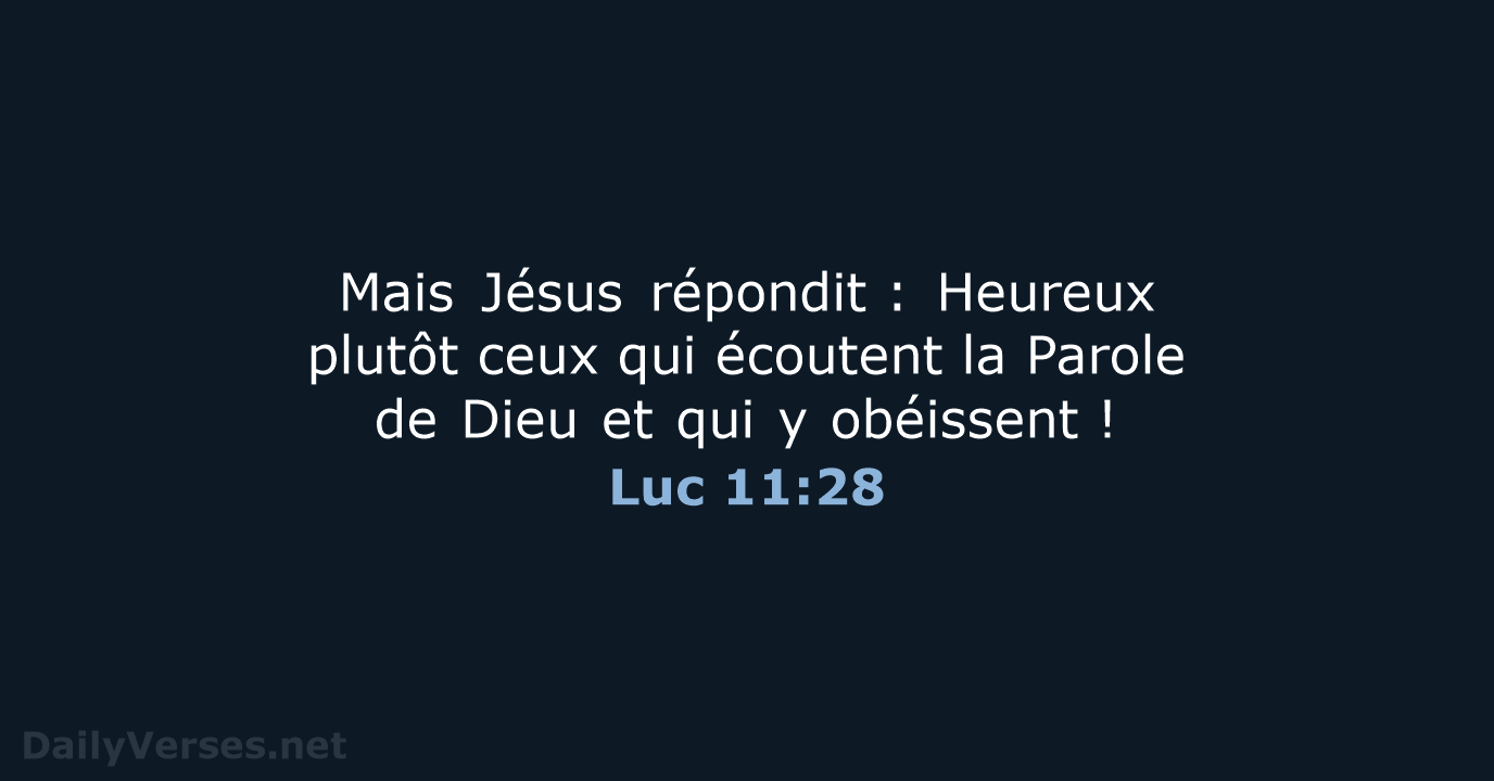 Luc 11:28 - BDS