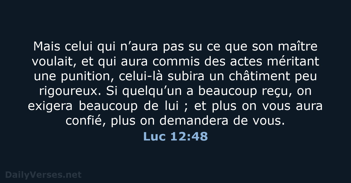 Luc 12:48 - BDS