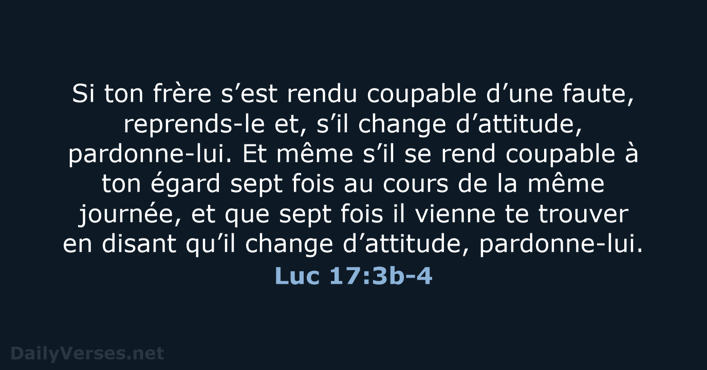 Luc 17:3b-4 - BDS