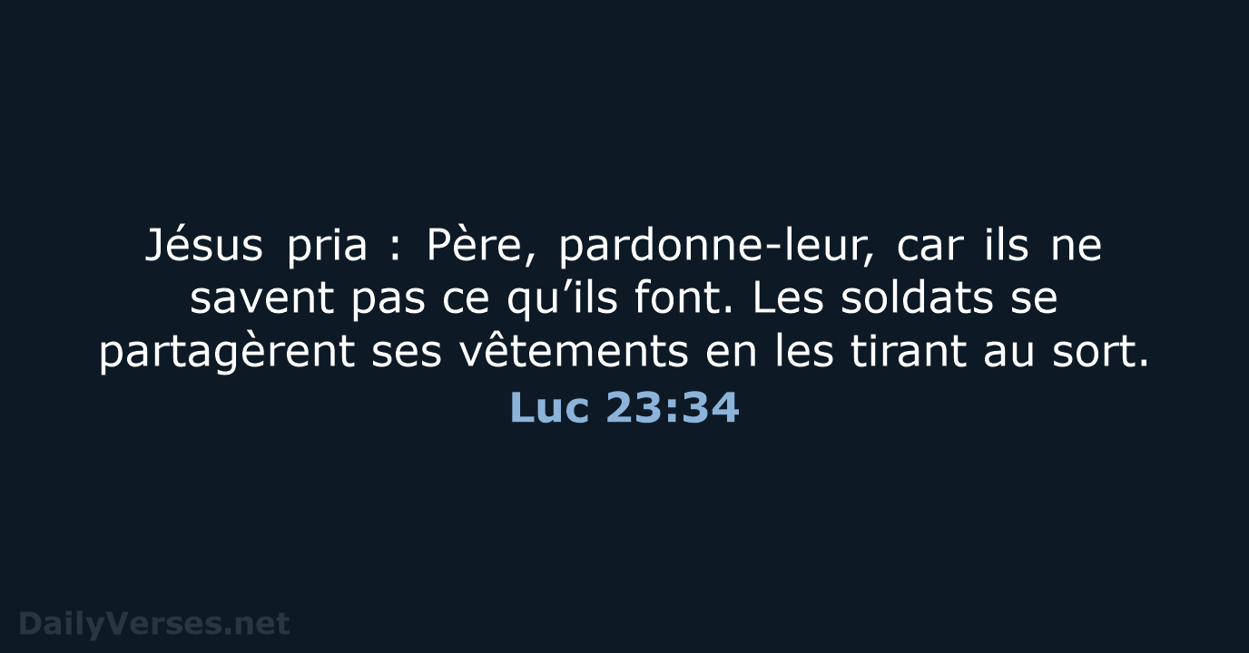 Luc 23:34 - BDS