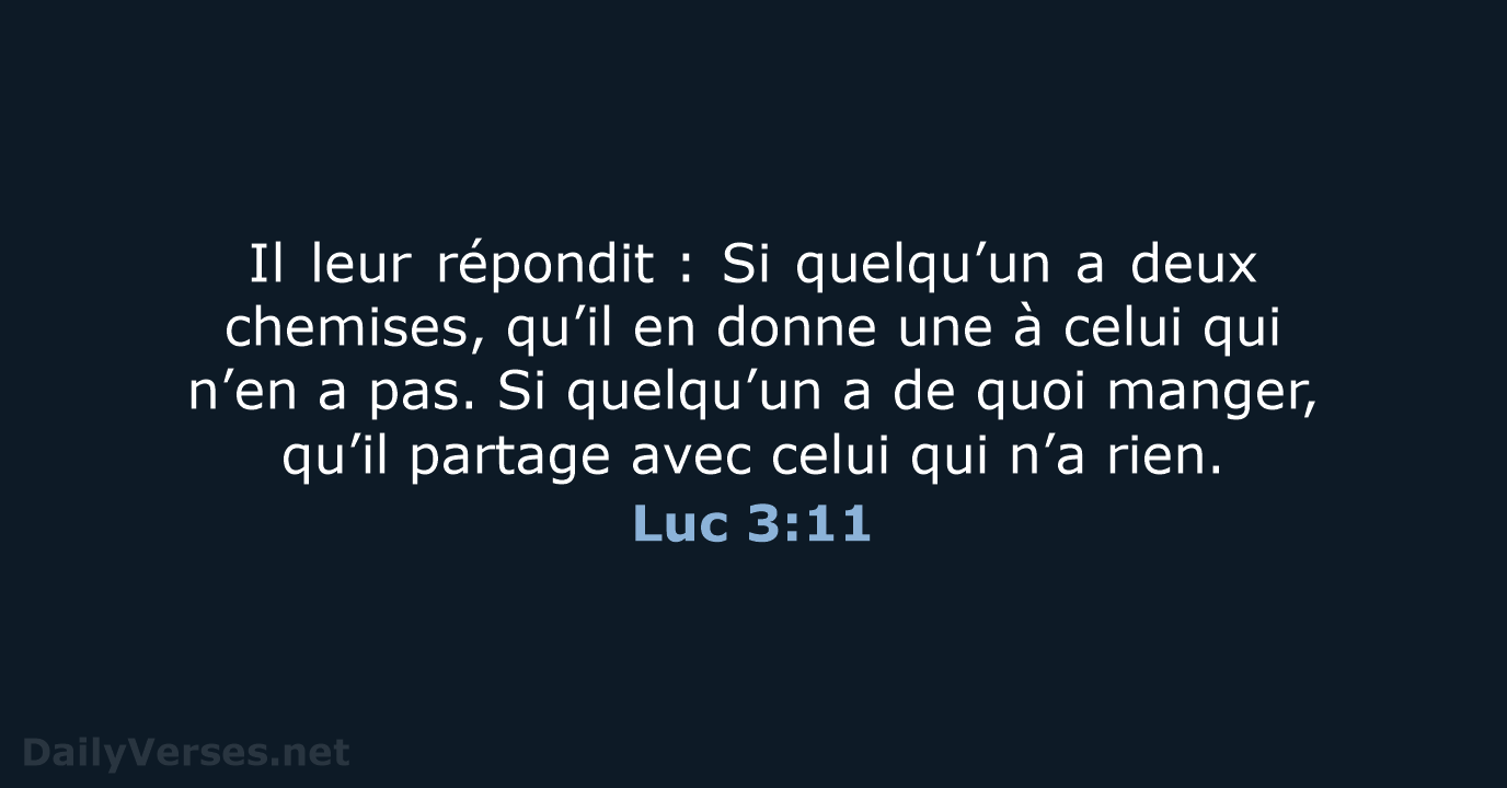 Luc 3:11 - BDS