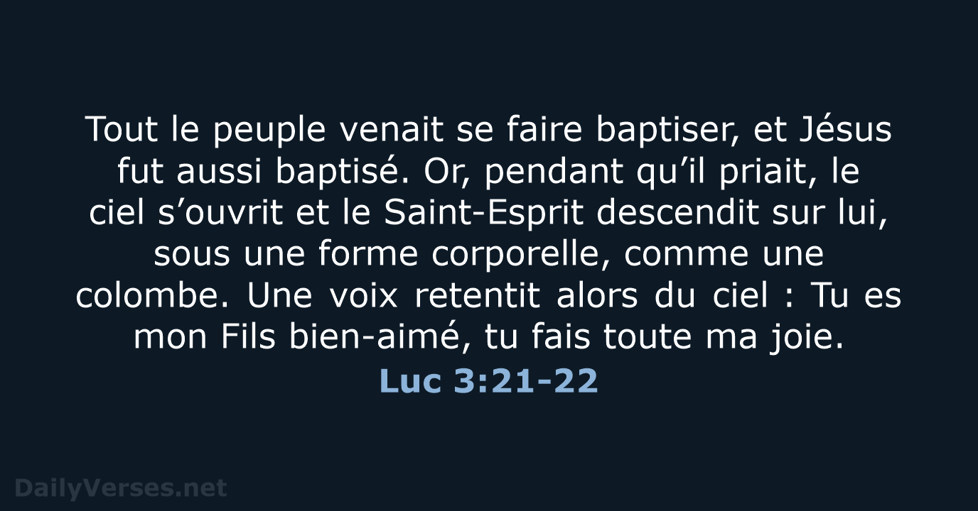 Luc 3:21-22 - BDS