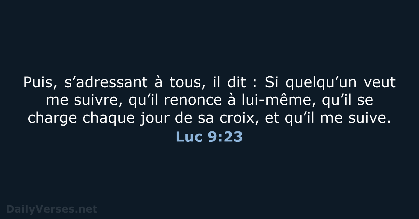 Luc 9:23 - BDS