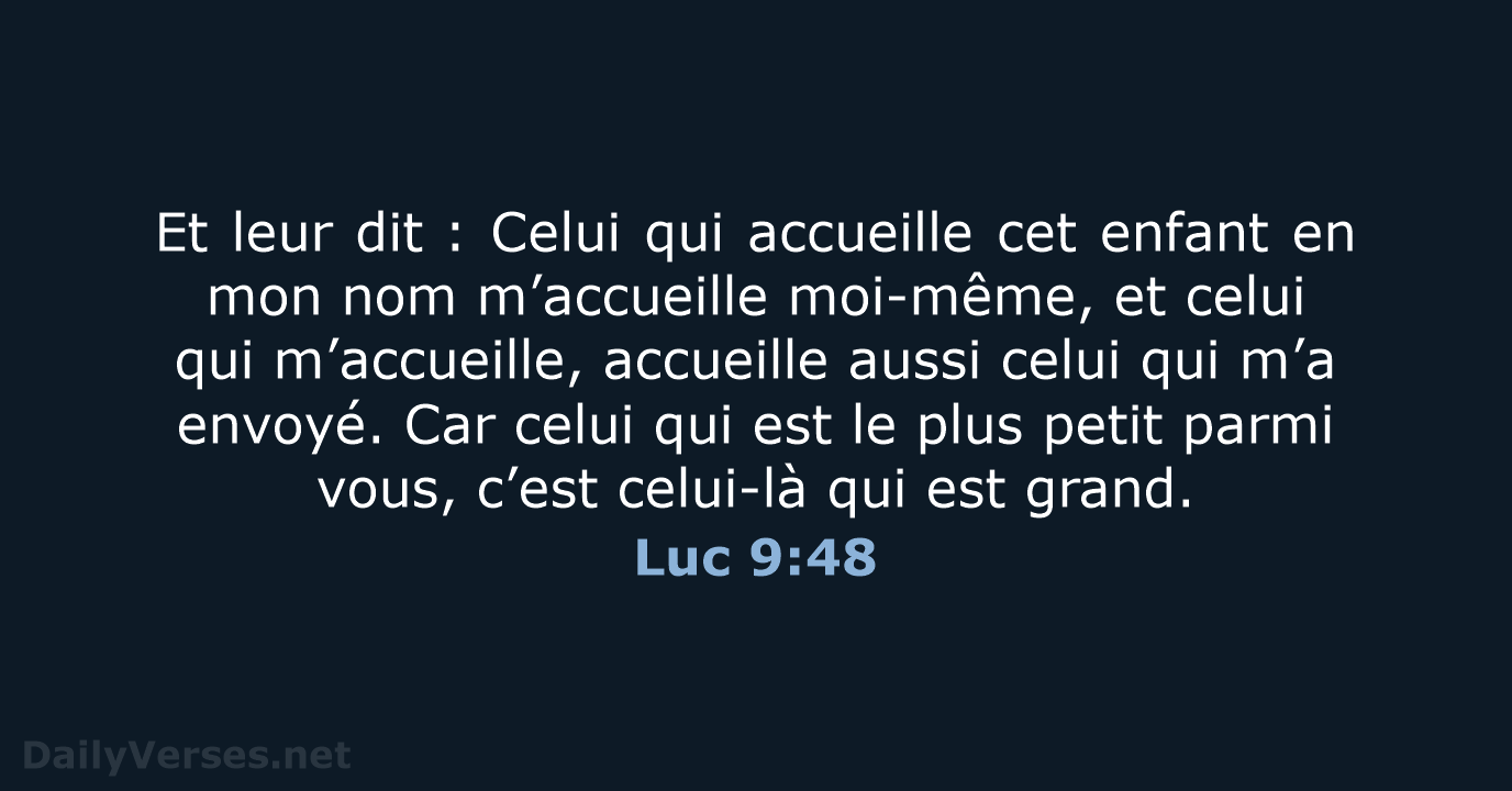 Luc 9:48 - BDS