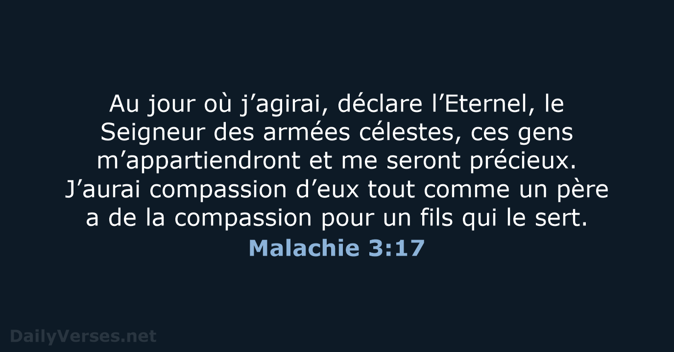 Malachie 3:17 - BDS