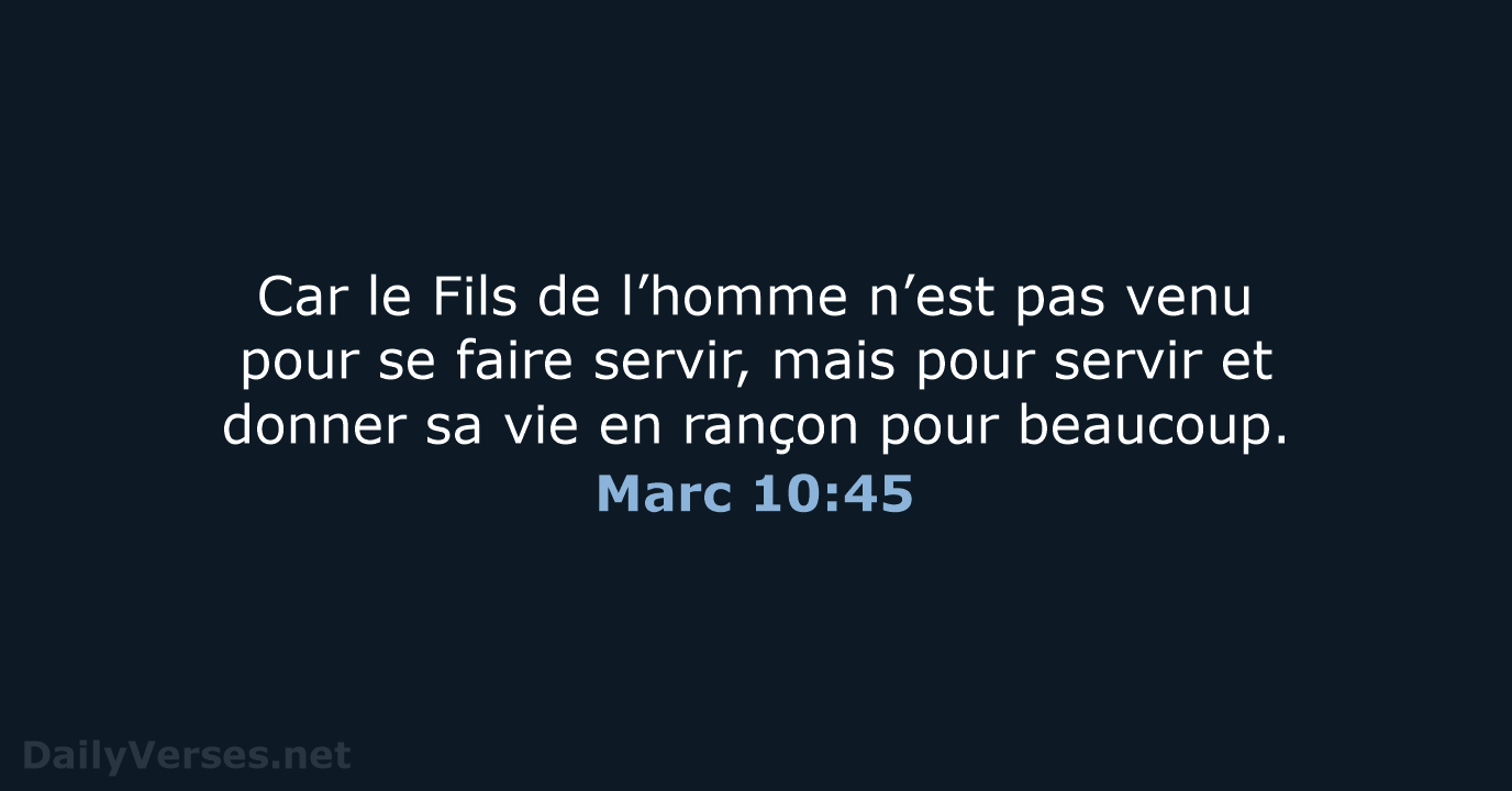 Marc 10:45 - BDS