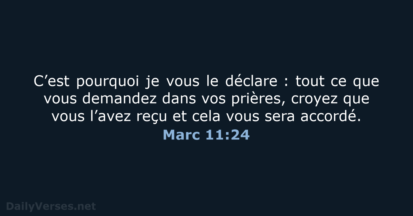Marc 11:24 - BDS