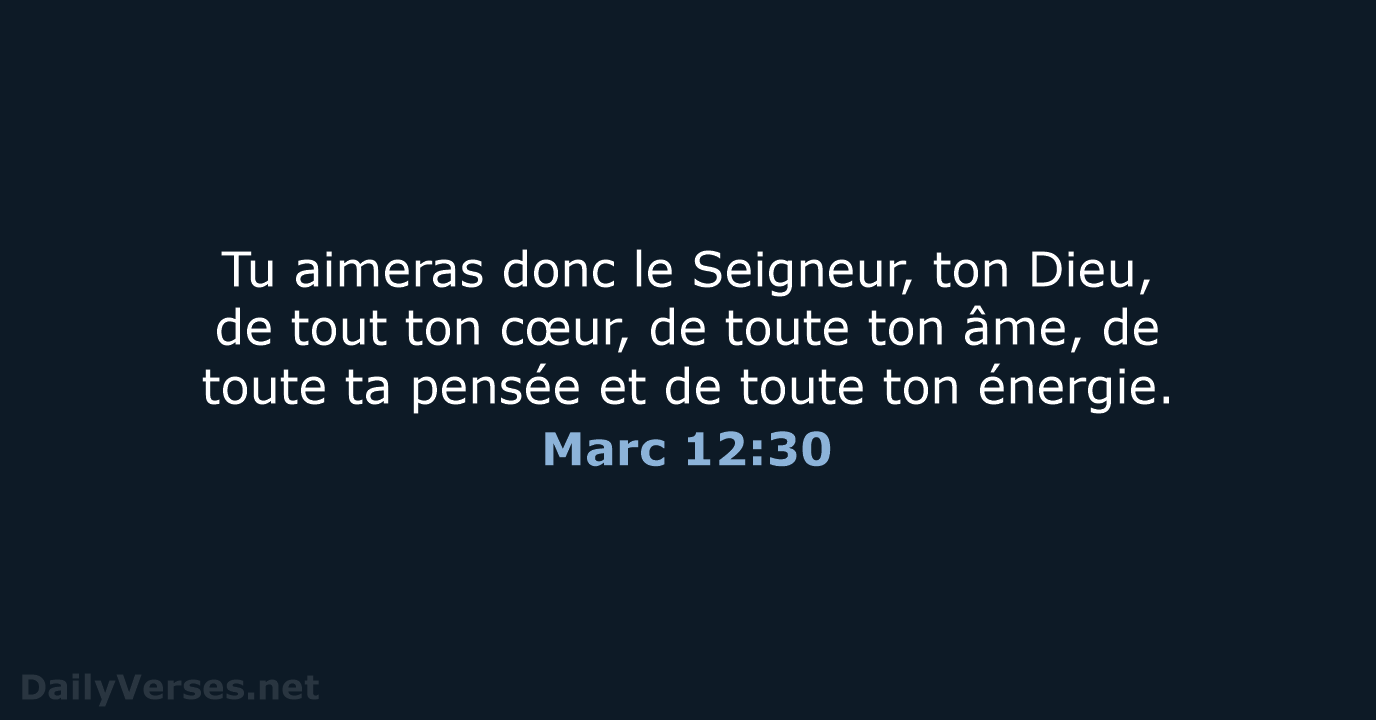 Marc 12:30 - BDS