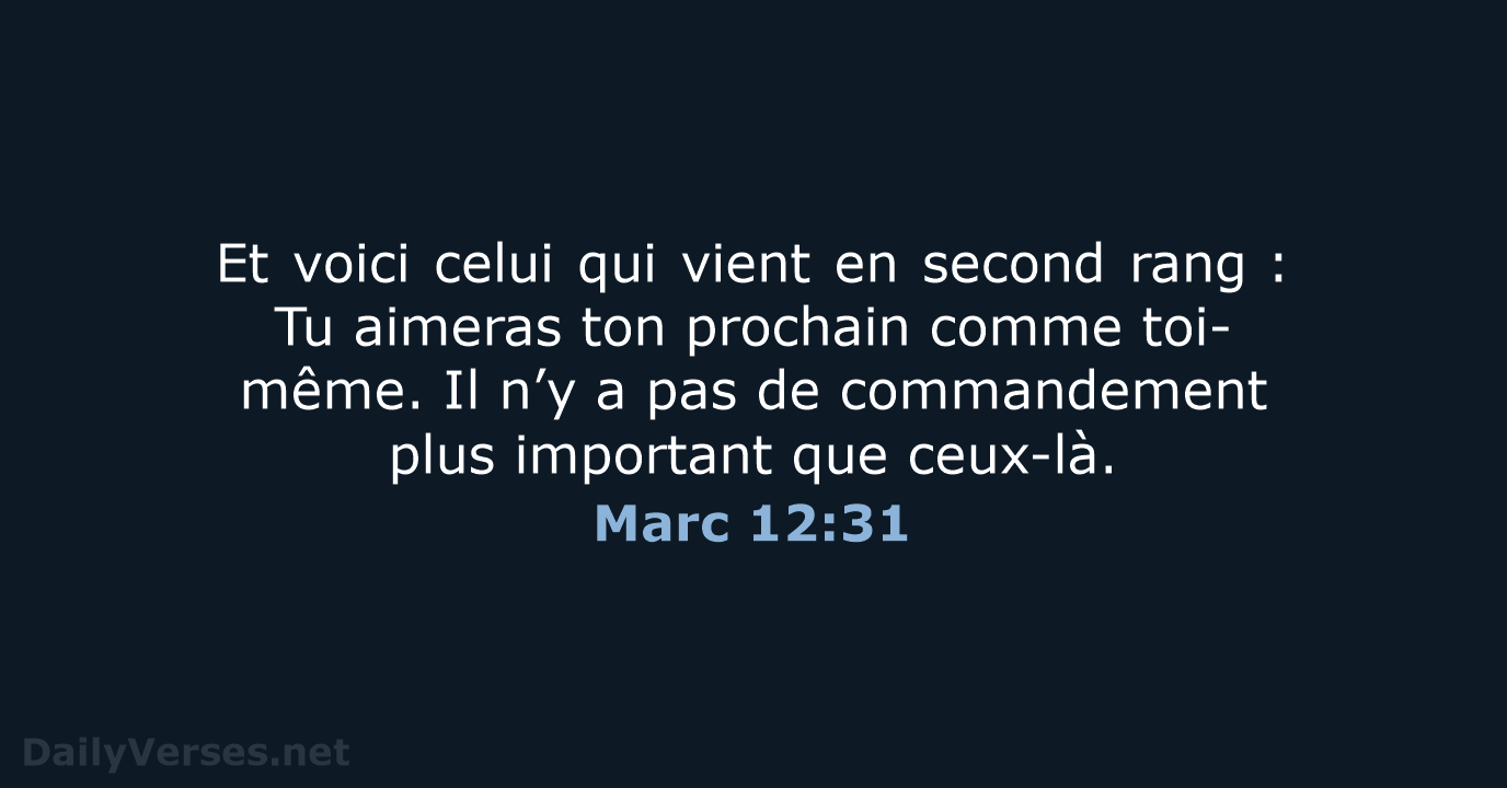 Marc 12:31 - BDS