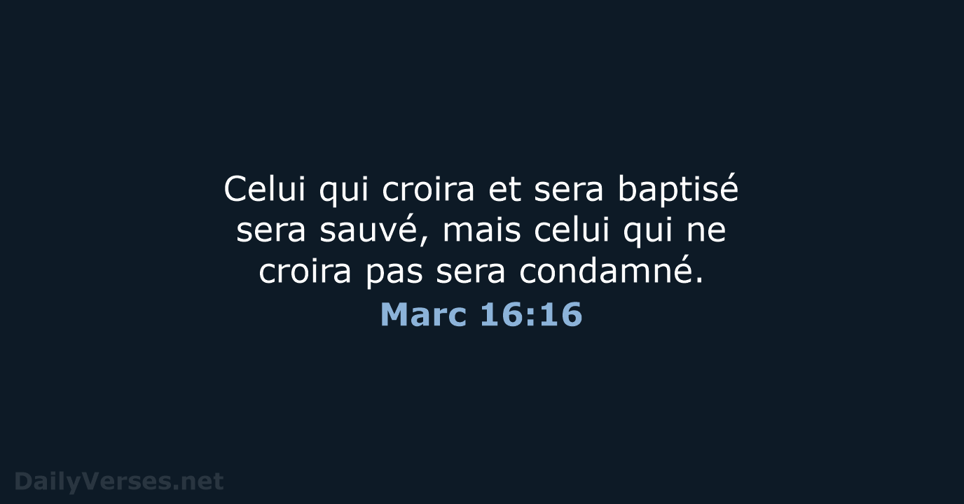 Marc 16:16 - BDS