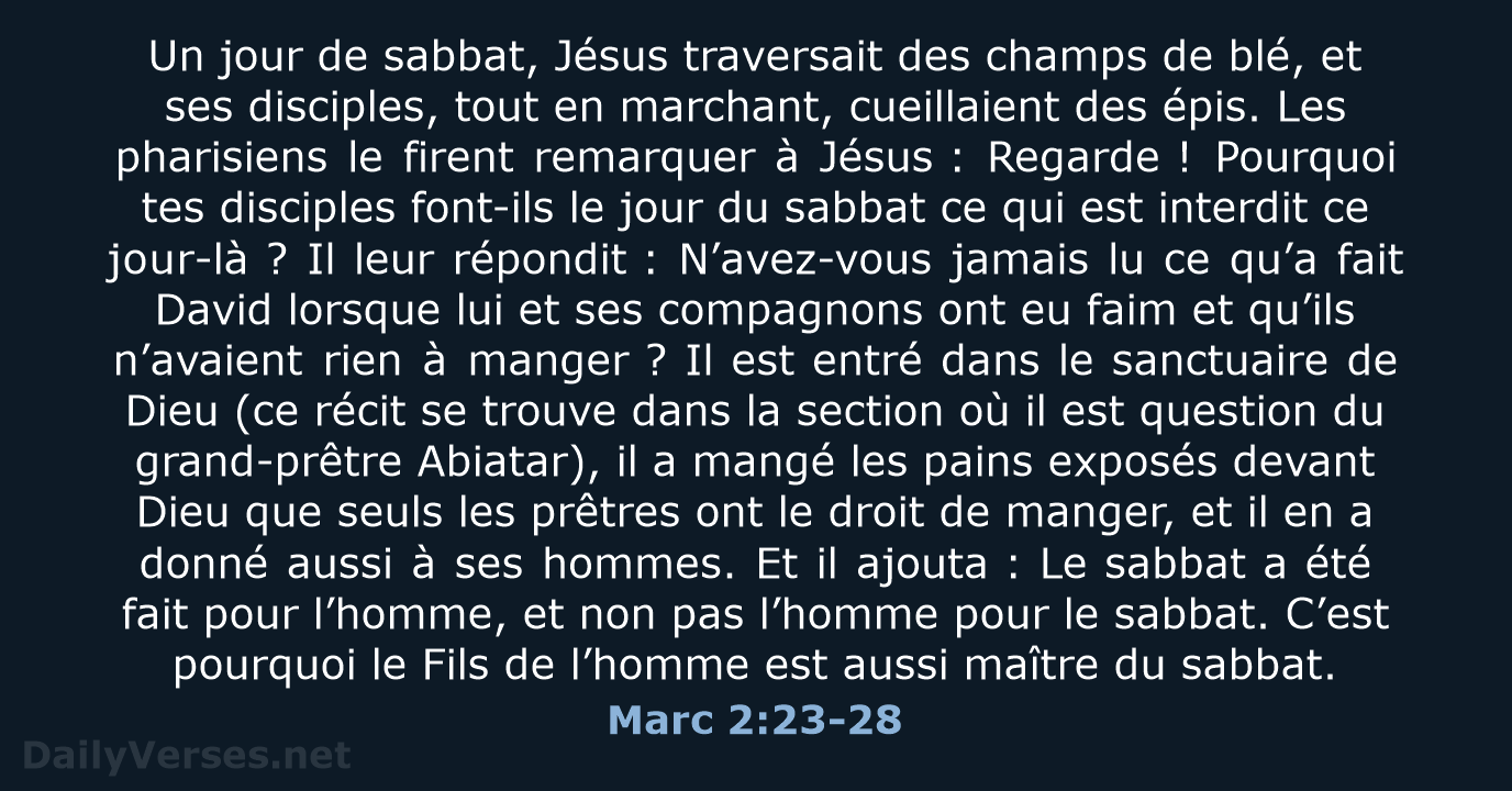 Marc 2:23-28 - BDS