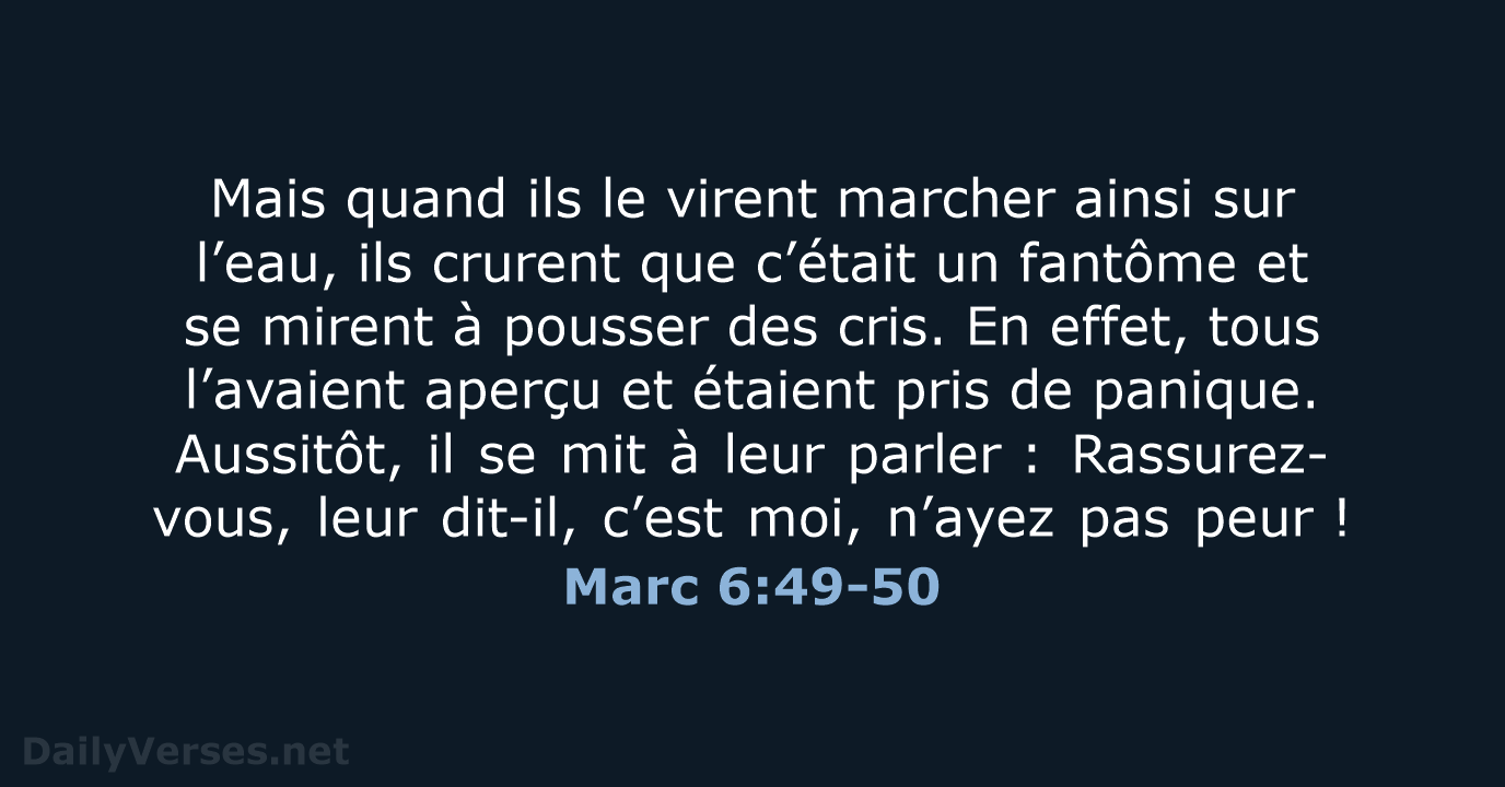 Marc 6:49-50 - BDS