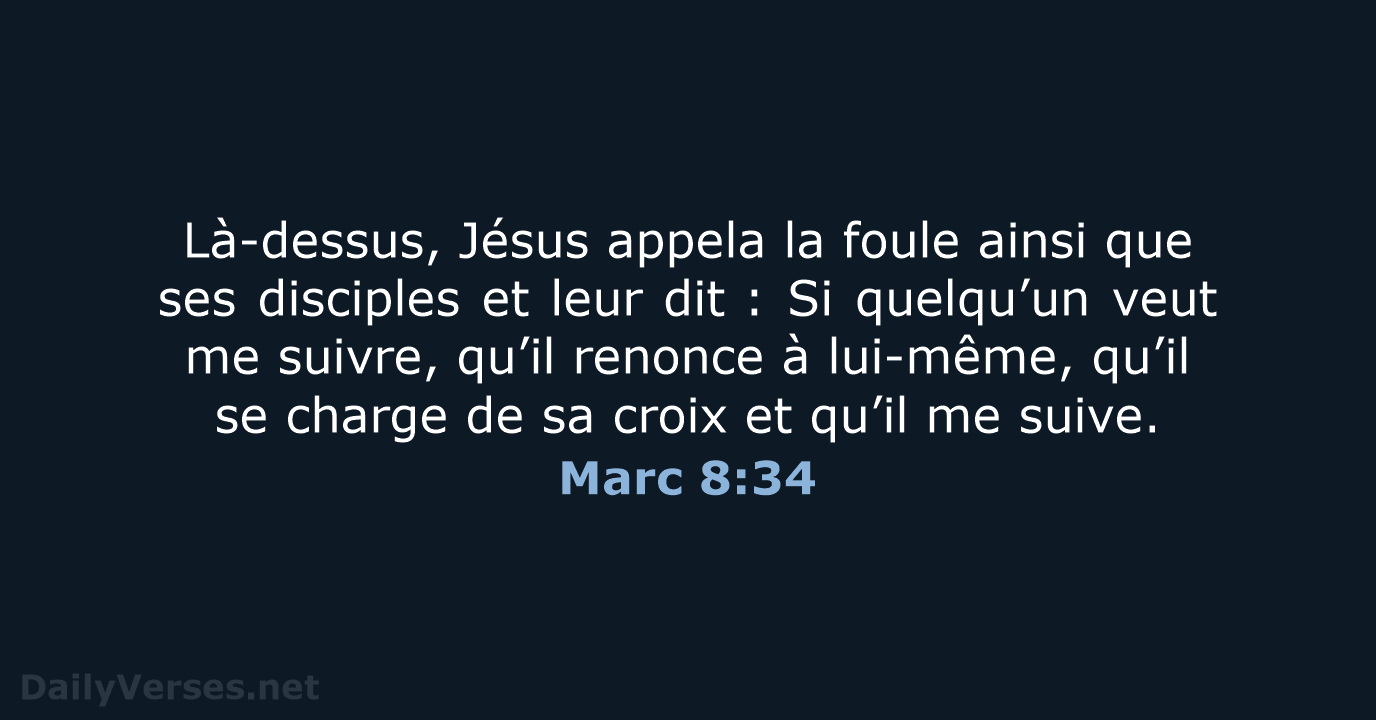 Marc 8:34 - BDS
