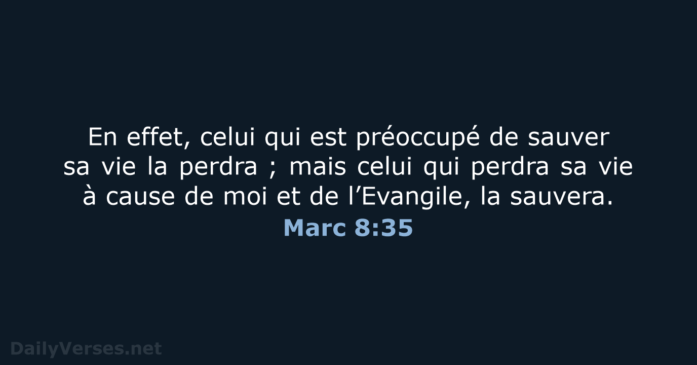 Marc 8:35 - BDS