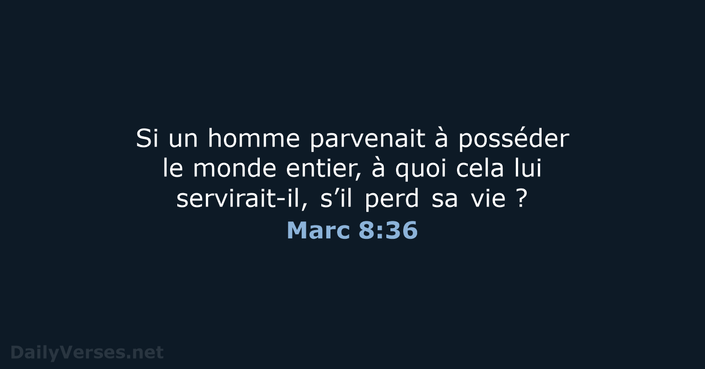 Marc 8:36 - BDS