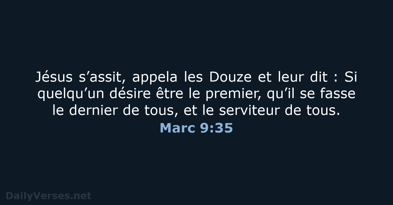 Marc 9:35 - BDS