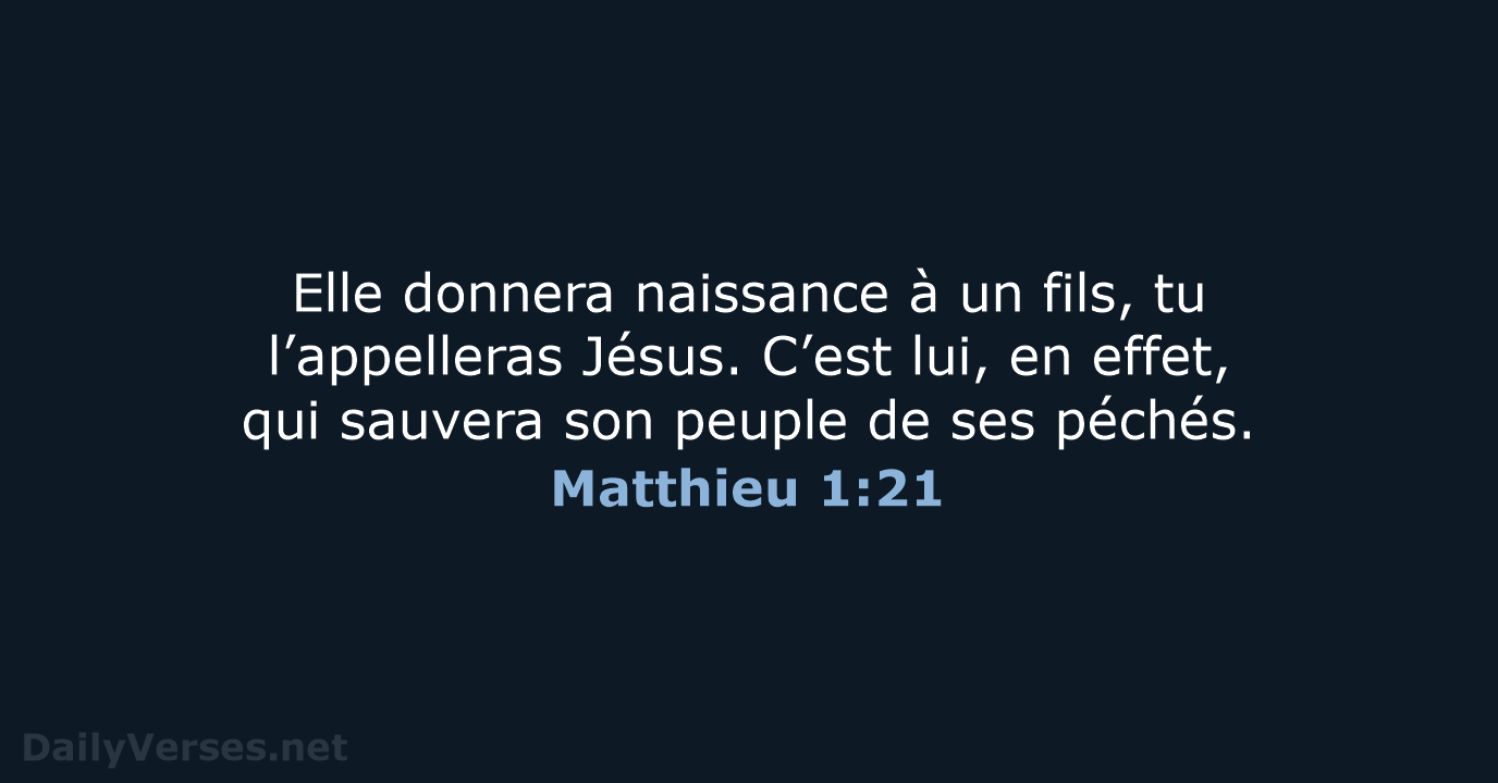Matthieu 1:21 - BDS