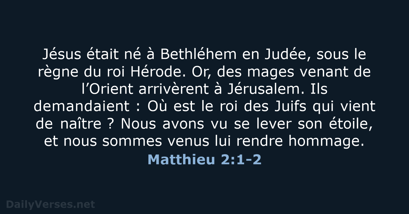 Matthieu 2:1-2 - BDS