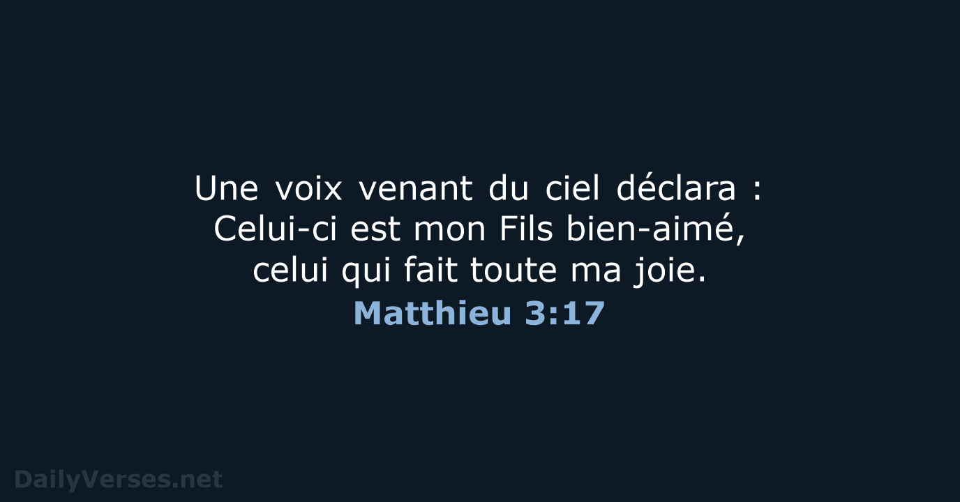 Matthieu 3:17 - BDS