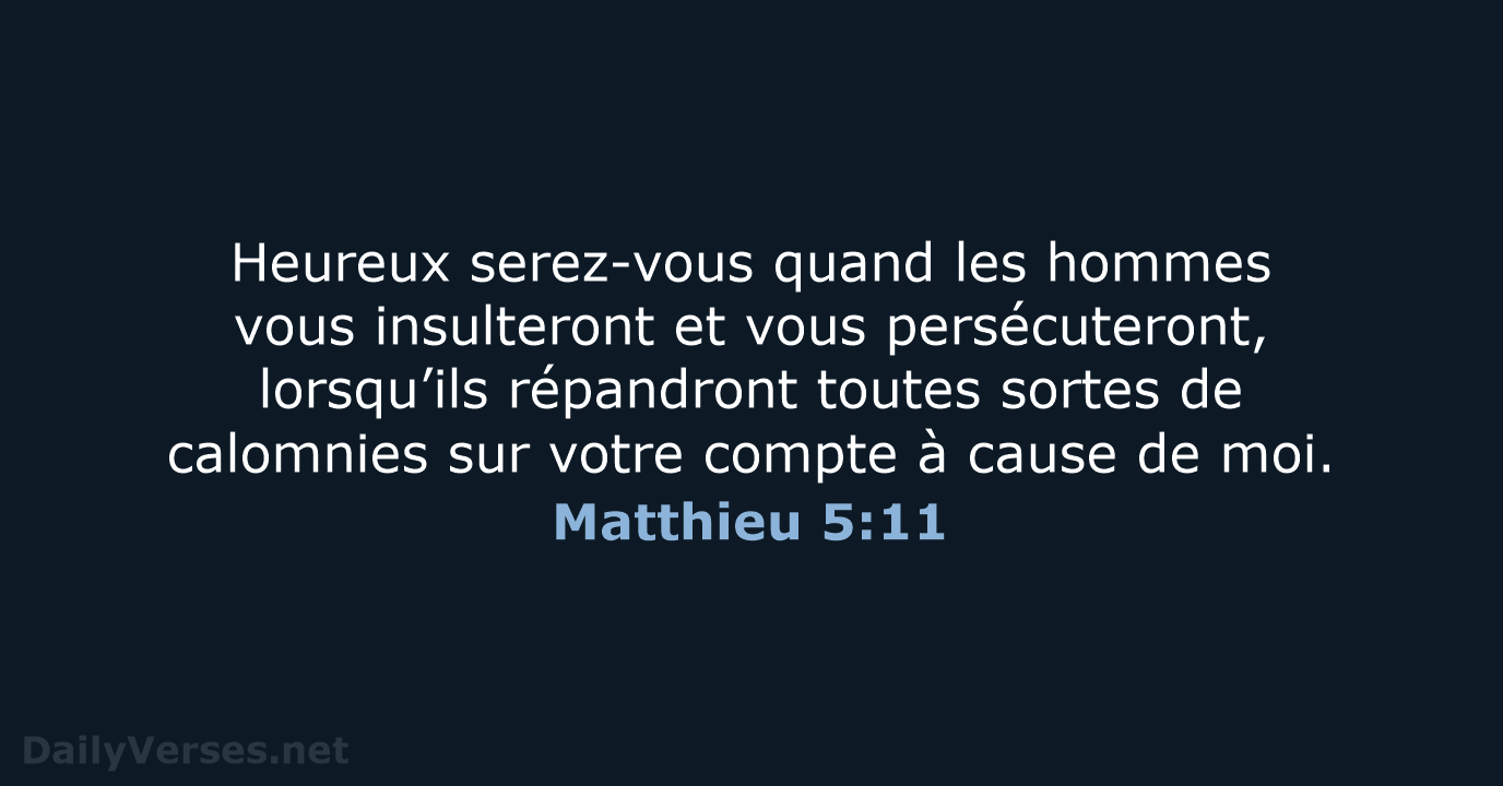 Matthieu 5:11 - BDS