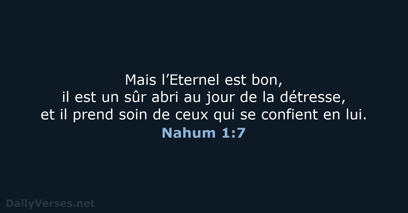 Nahum 1:7 - BDS