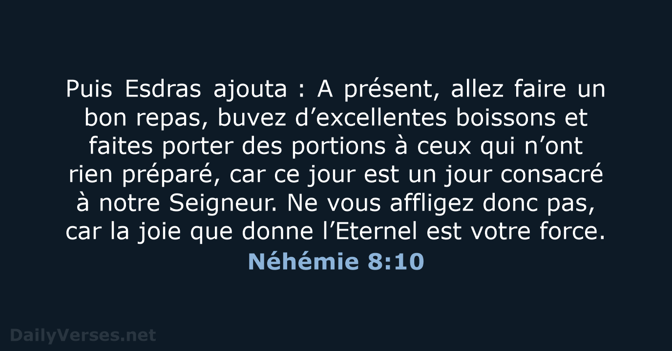 Néhémie 8:10 - BDS