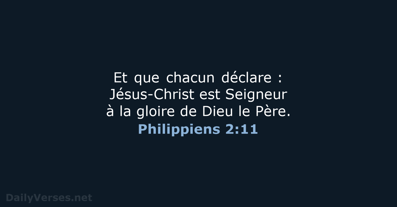 Philippiens 2:11 - BDS