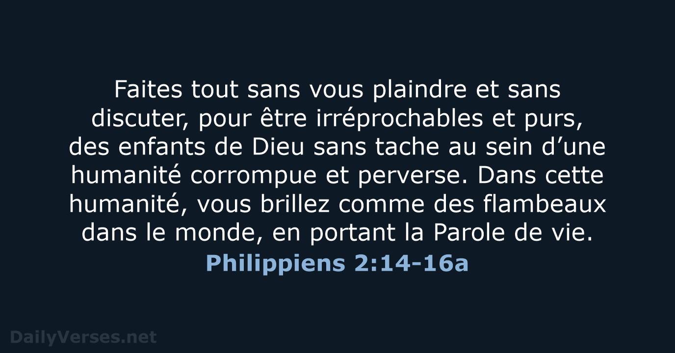 Philippiens 2:14-16a - BDS