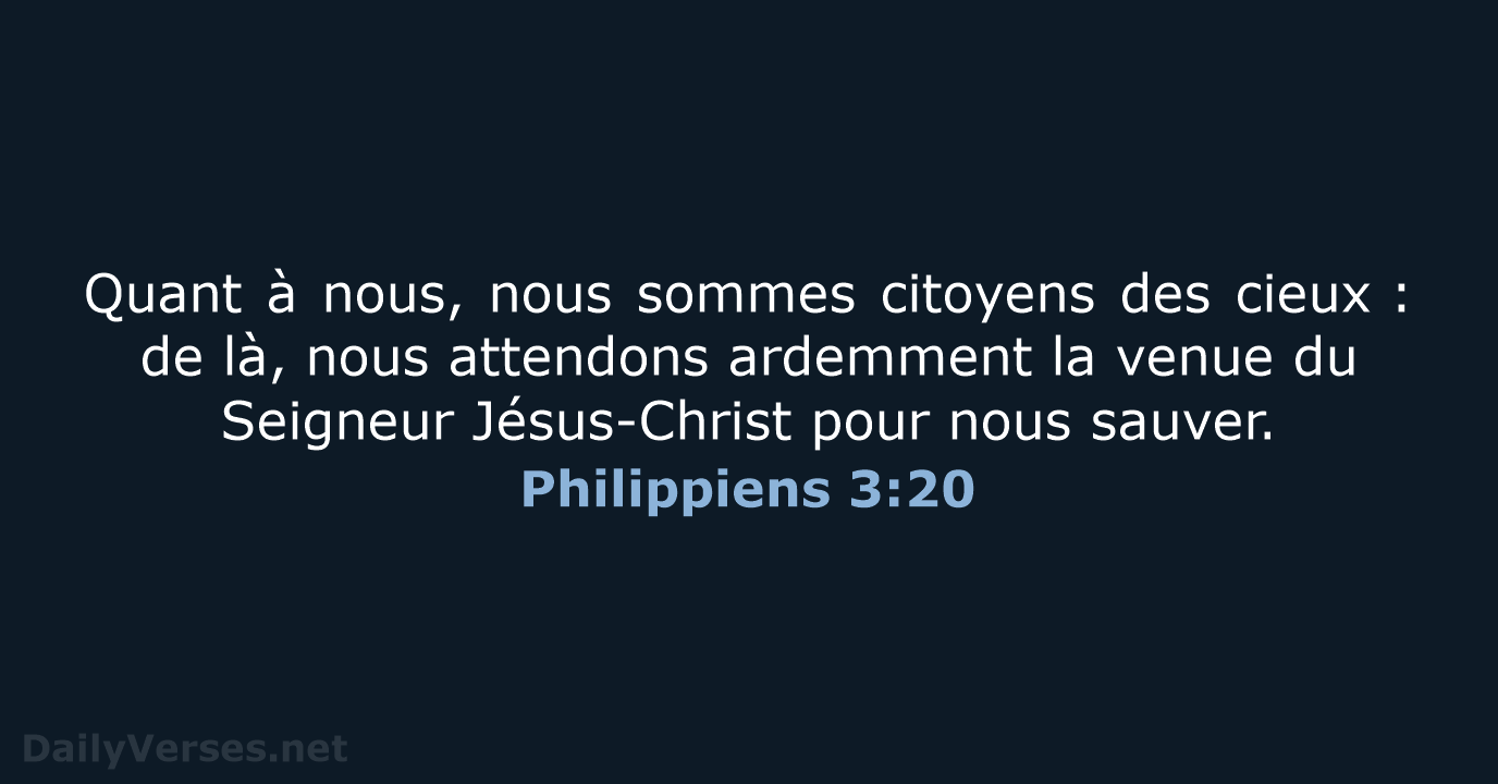 Philippiens 3:20 - BDS