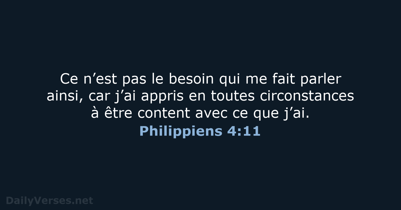 Philippiens 4:11 - BDS