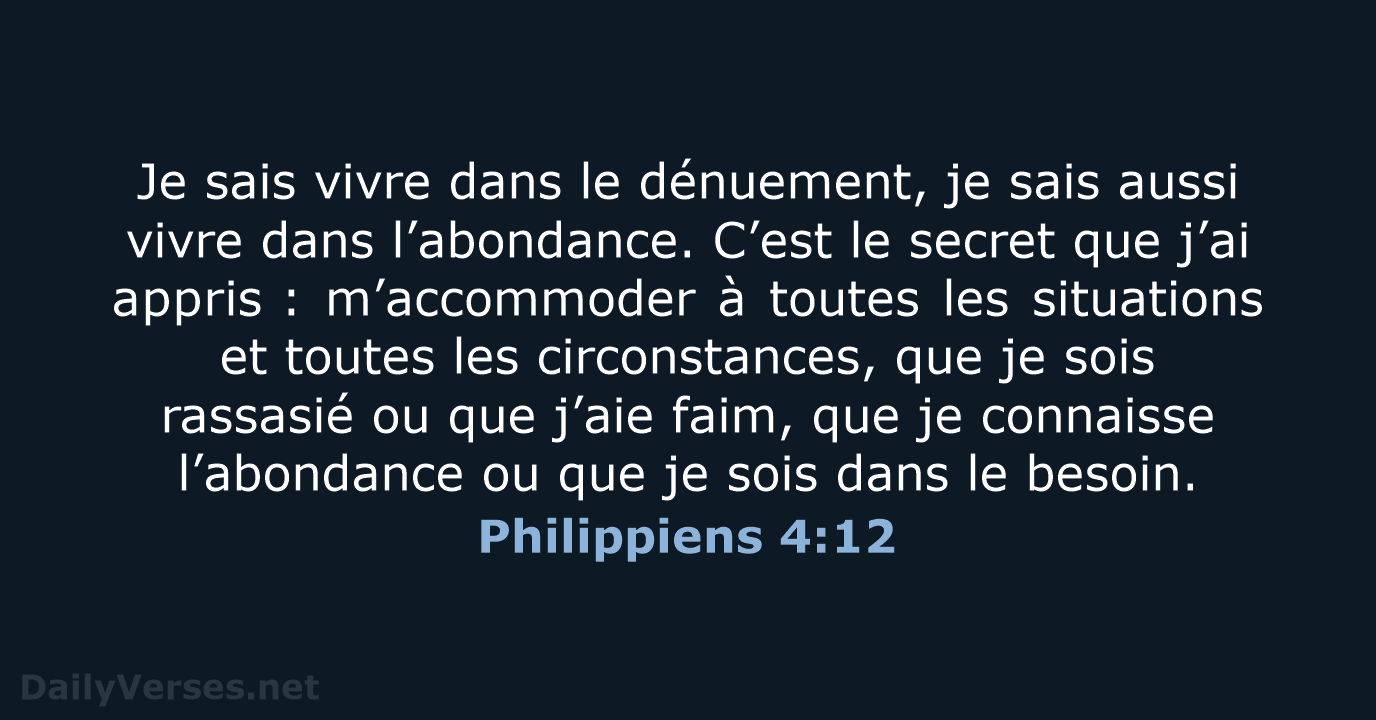 Philippiens 4:12 - BDS