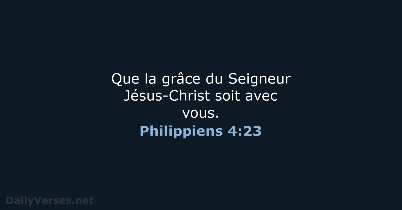 Philippiens 4:23 - BDS