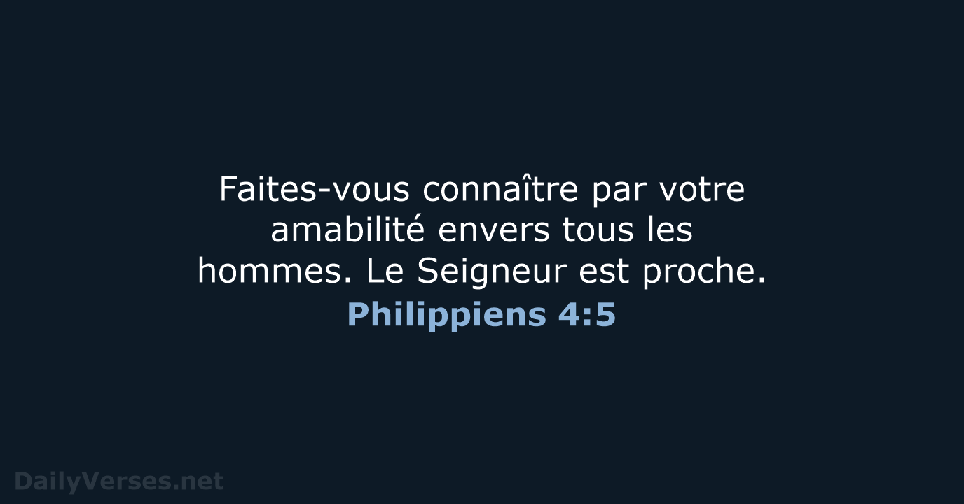 Philippiens 4:5 - BDS
