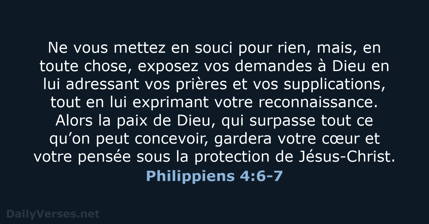 Philippiens 4:6-7 - BDS